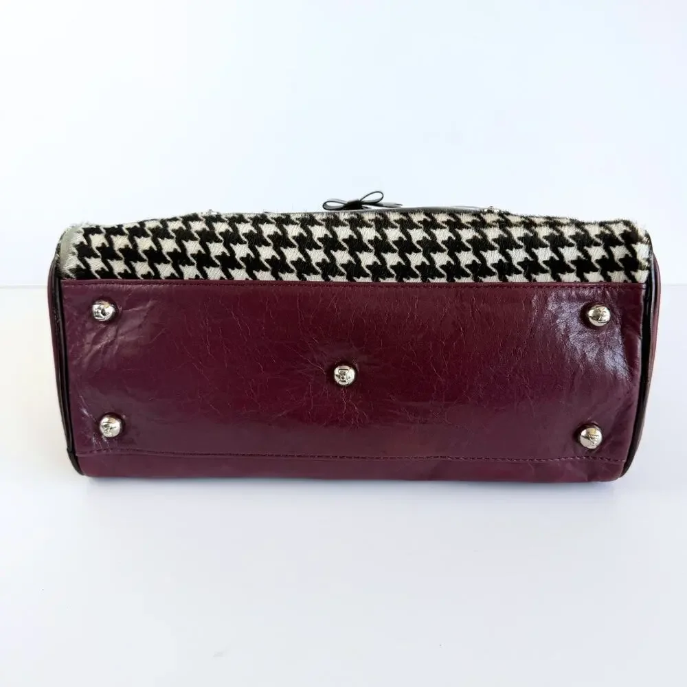 My Flat In London Andover Houndstooth Satchel